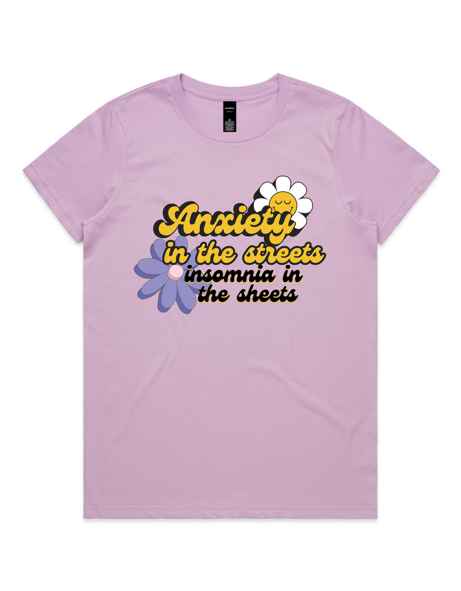 "Anxiety in the streets. Insomnia in the streets" Womens Tee
