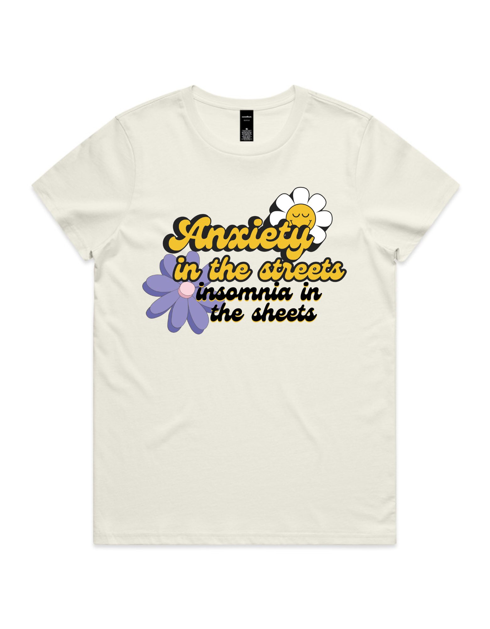 "Anxiety in the streets. Insomnia in the streets" Womens Tee