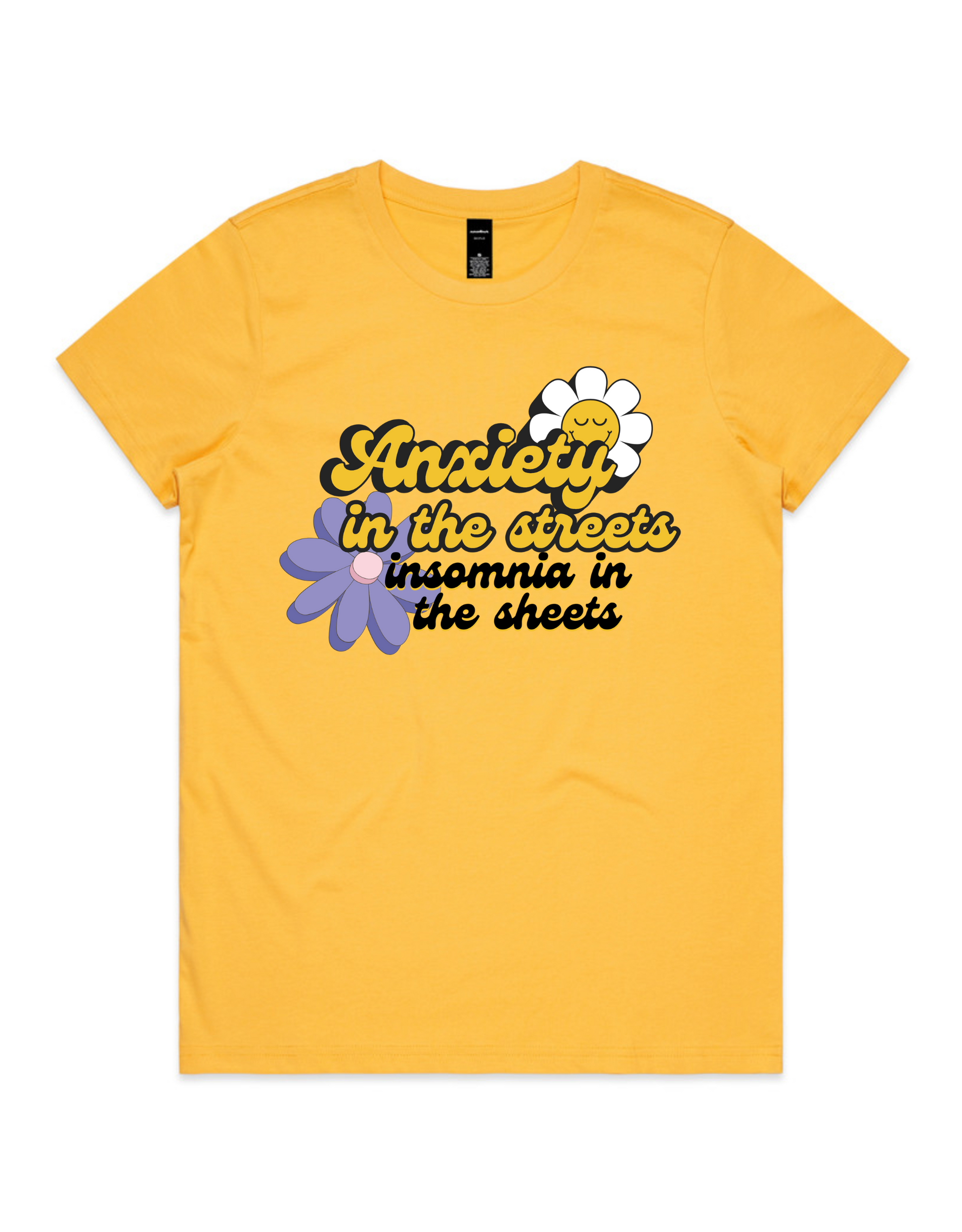 "Anxiety in the streets. Insomnia in the streets" Womens Tee