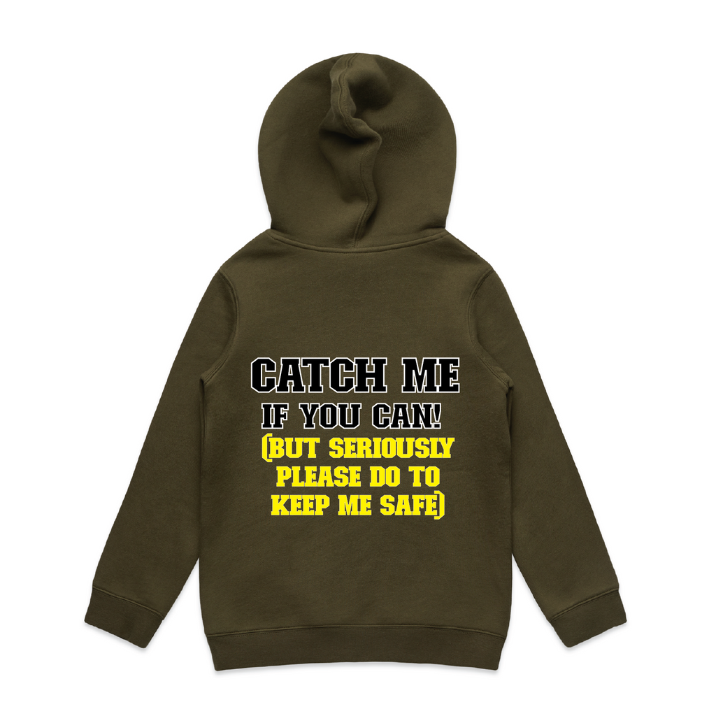 "Catch Me If You Can" Kids & Youth Safety Hoodie
