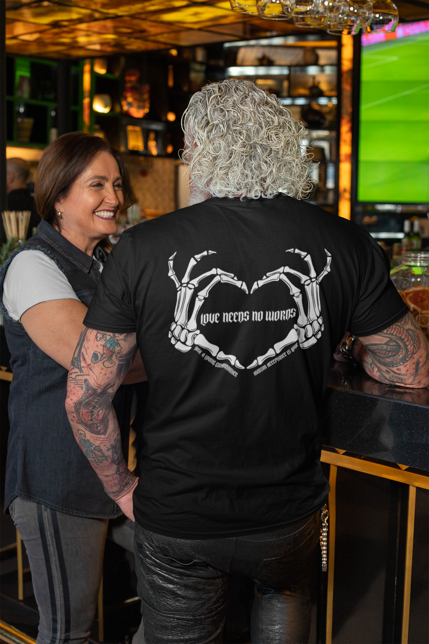 "Love needs no words" Custom Men's T-Shirt