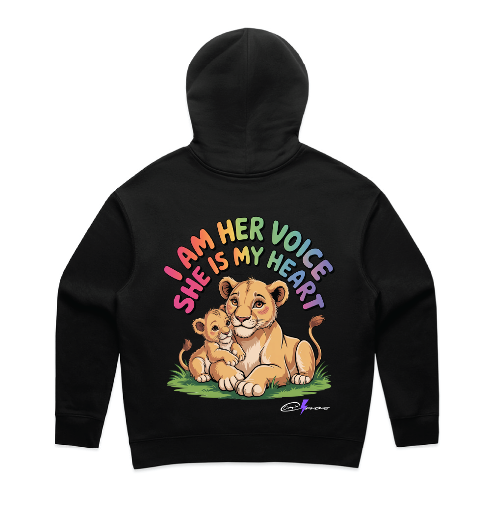 "I am her voice" Premium Women's Hoodie