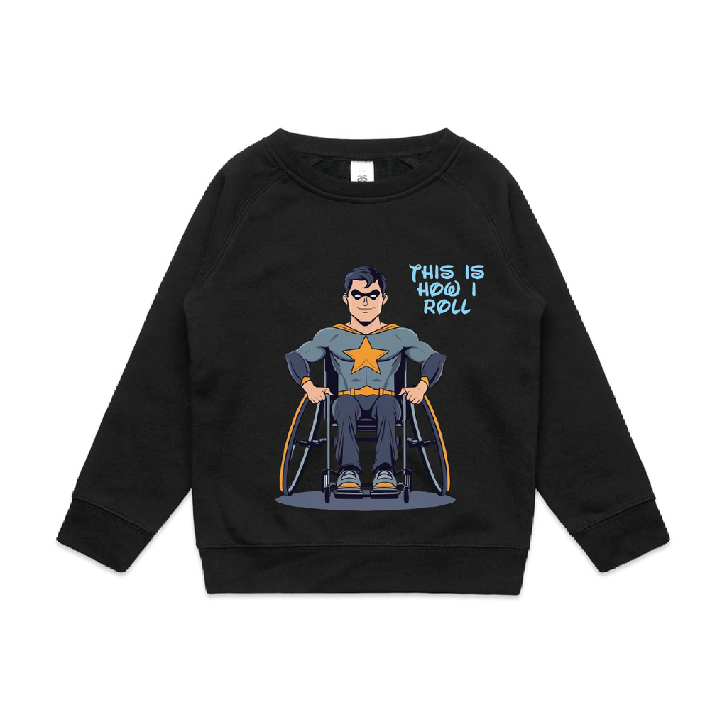 Boys "This is how I roll" Kids & Youth Crew Sweatshirt