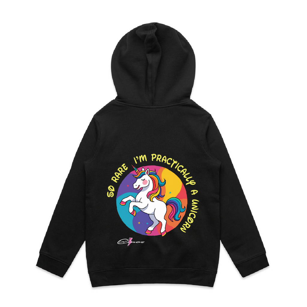 "So rare, I'm practically a unicorn" Kids & Youth Hoodie