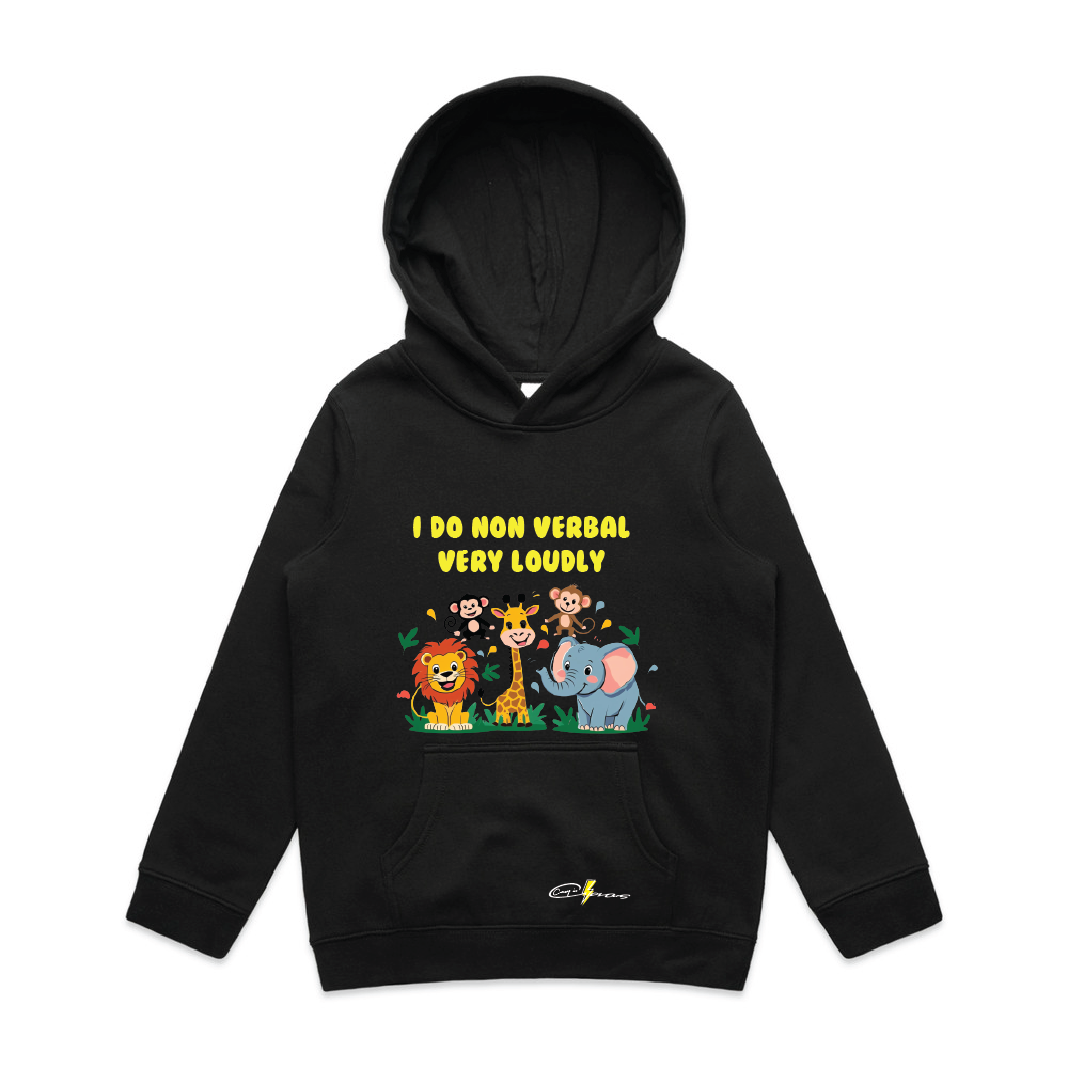 "I do non verbal very loudly" Kids & Youth Hoodie