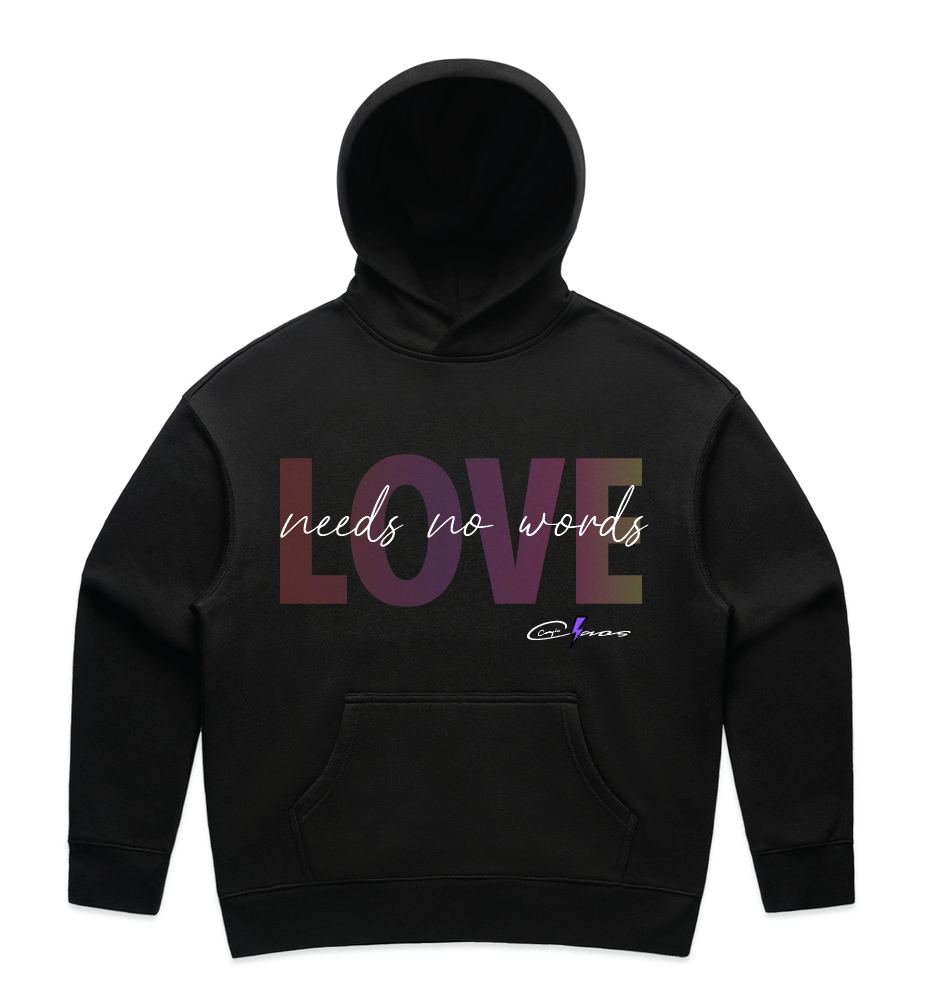 "LOVE needs no words" Premium Women's Hoodie