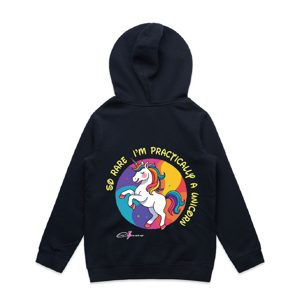 "So rare, I'm practically a unicorn" Kids & Youth Hoodie