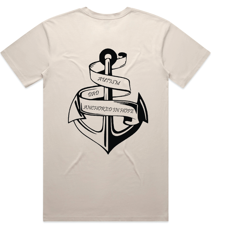 "Anchored in Hope - Autism Dad" Mens Tee