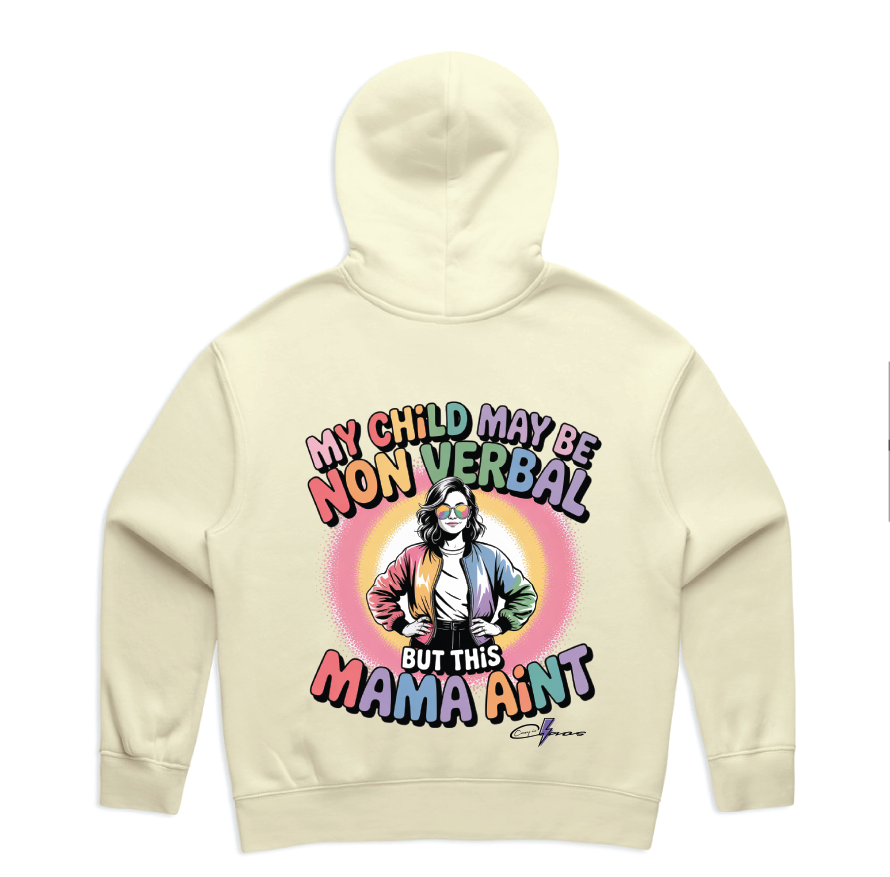 "My Child May Be Non-Verbal" Premium Women's Hoodie