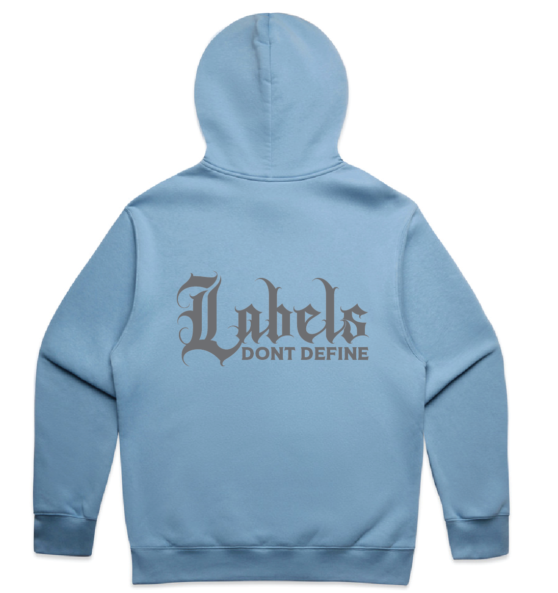 "Labels don't define" Mens Hoodie