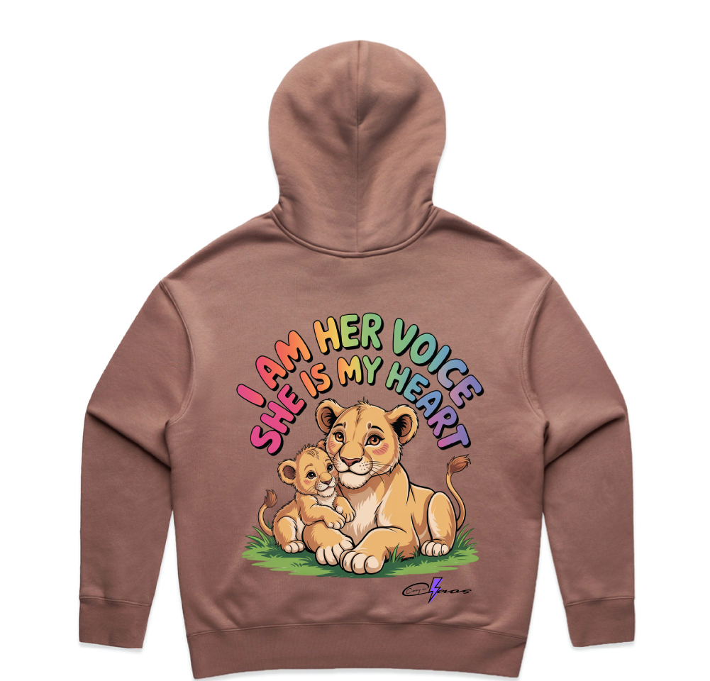 "I am her voice" Premium Women's Hoodie