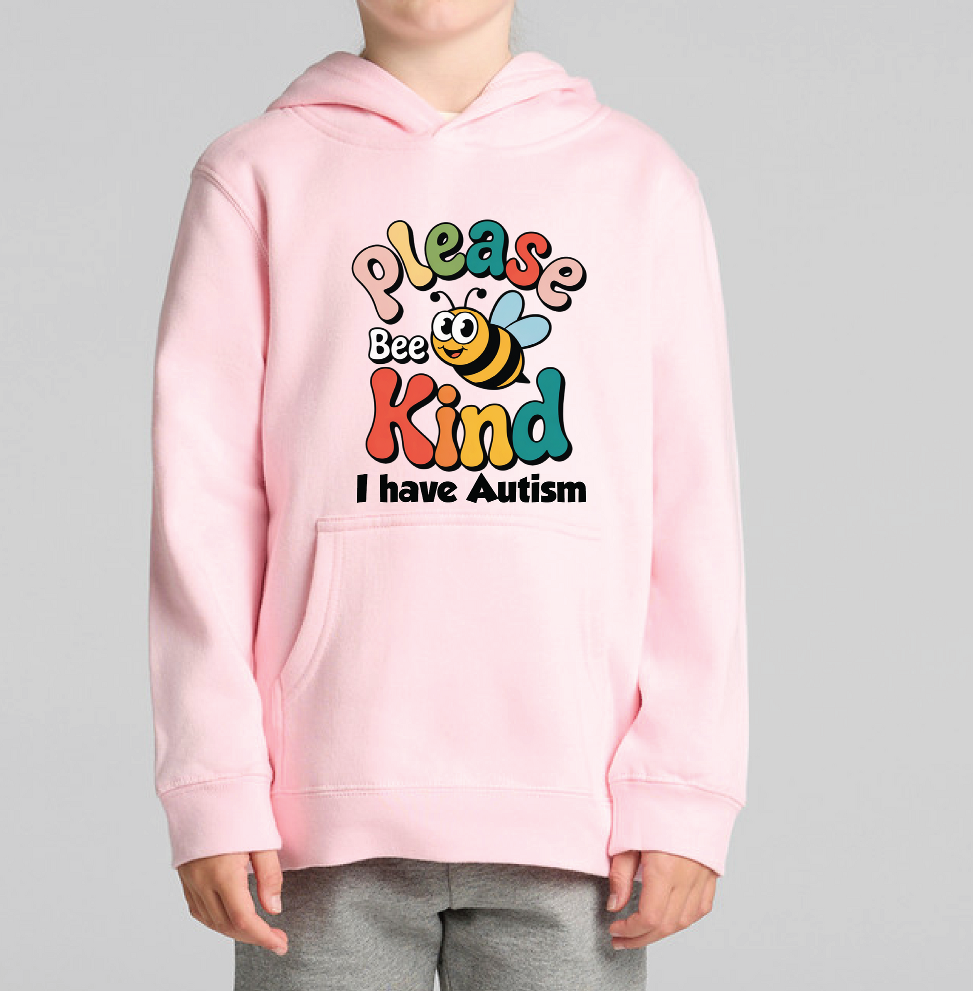 "Please Bee Kind. I Have Autism" Kids Hoodie