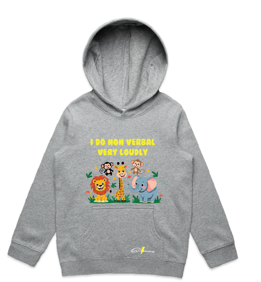 "I do non verbal very loudly" Kids & Youth Hoodie
