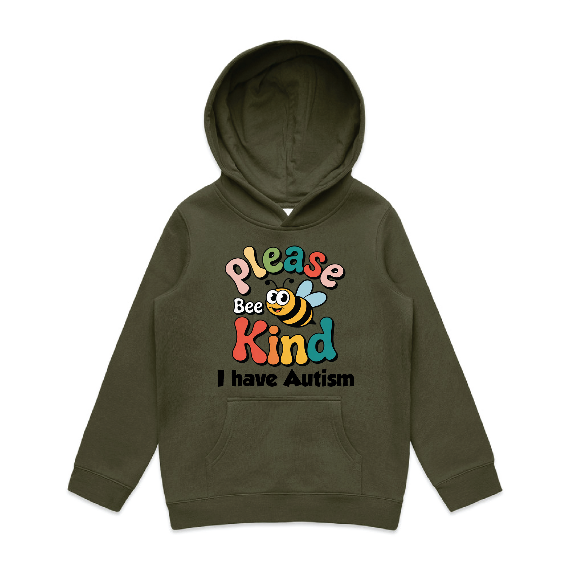 "Please Bee Kind. I Have Autism" Kids Hoodie
