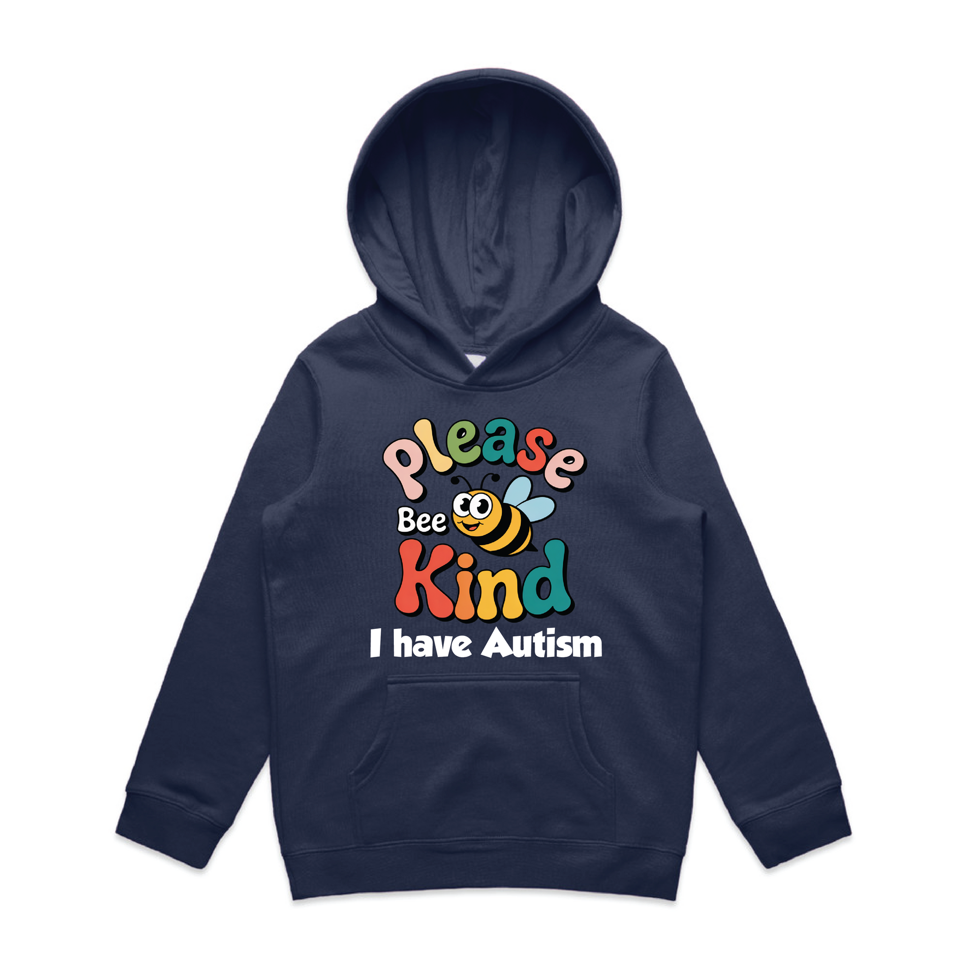 "Please Bee Kind. I Have Autism" Kids Hoodie