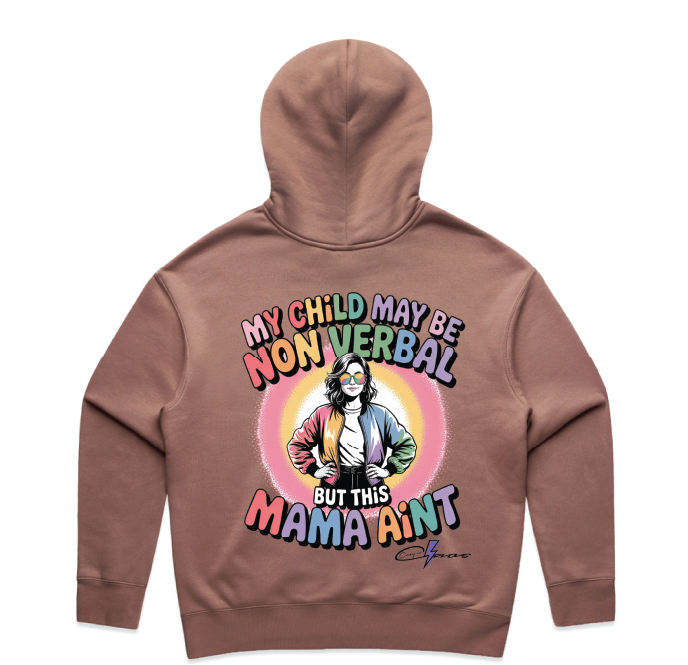 "My Child May Be Non-Verbal" Premium Women's Hoodie