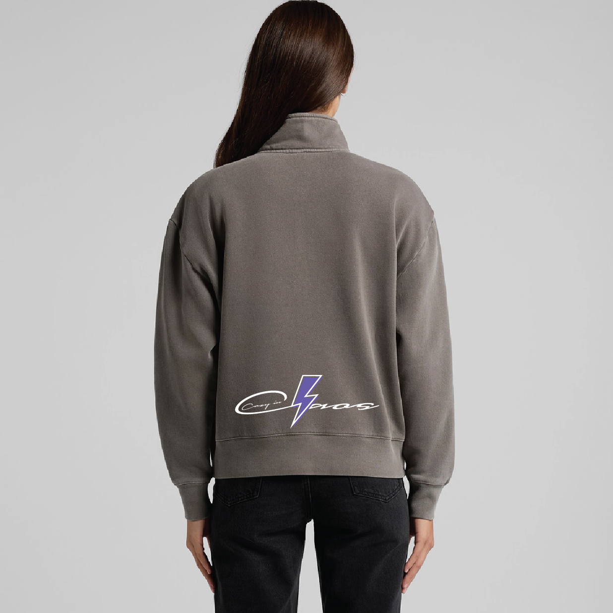 "Hot Mess" Premium Women's Faded Half Zip