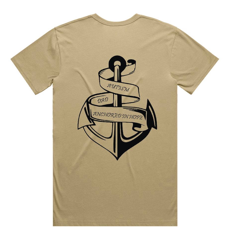 "Anchored in Hope - Autism Dad" Mens Tee