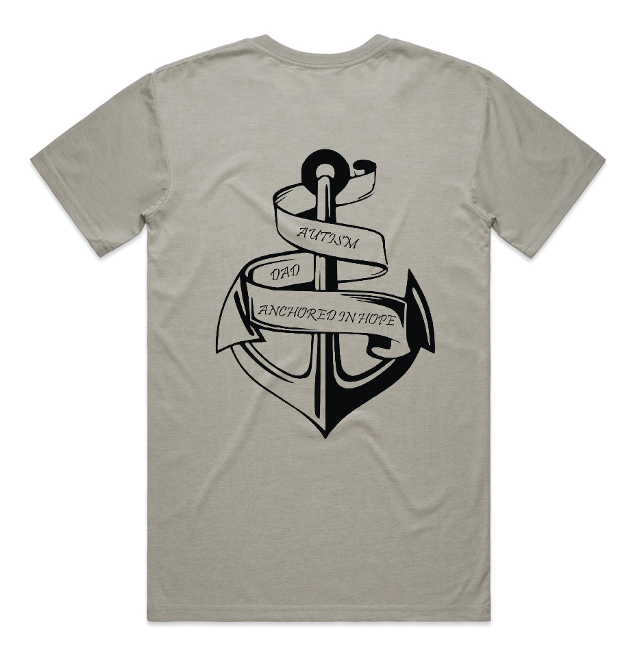 "Anchored in Hope - Autism Dad" Mens Tee
