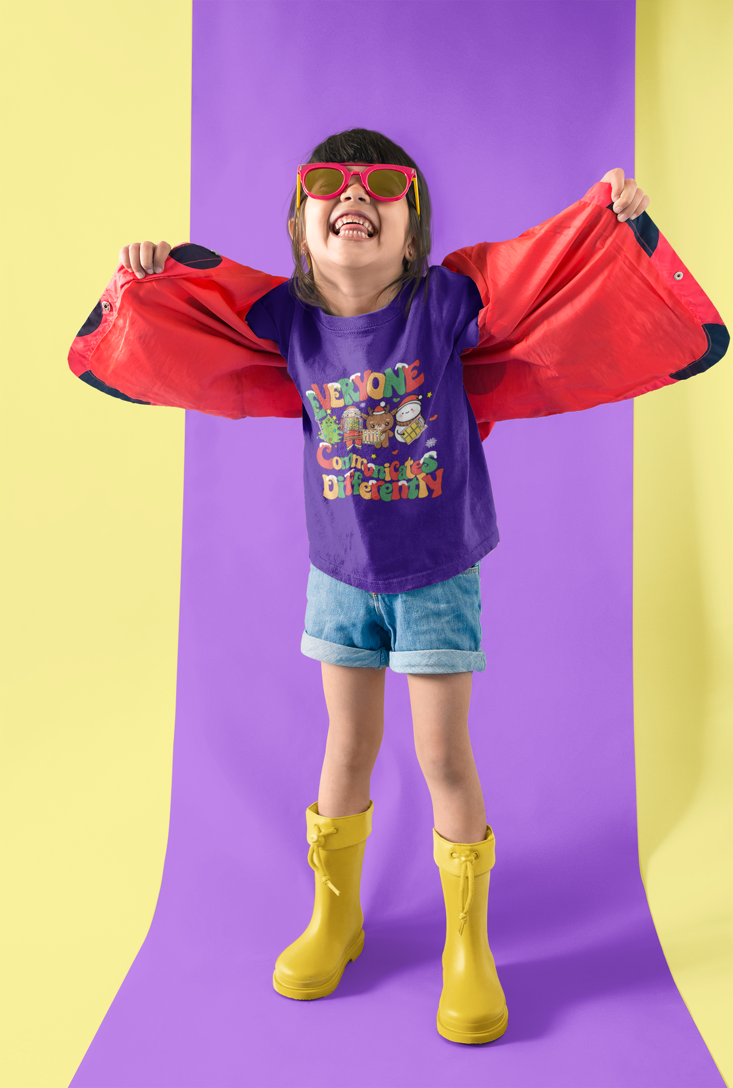 Kids T-Shirt - Everyone communicates differently (Design 1)