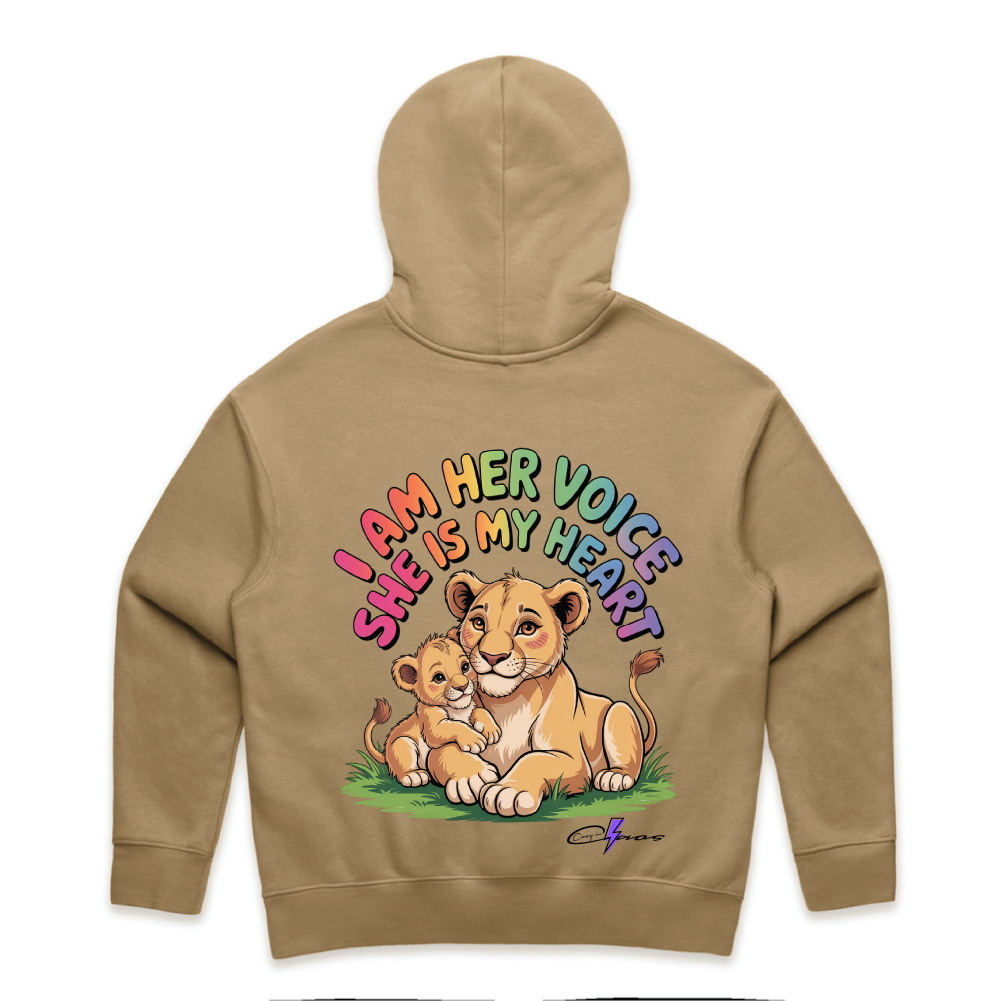 "I am her voice" Premium Women's Hoodie