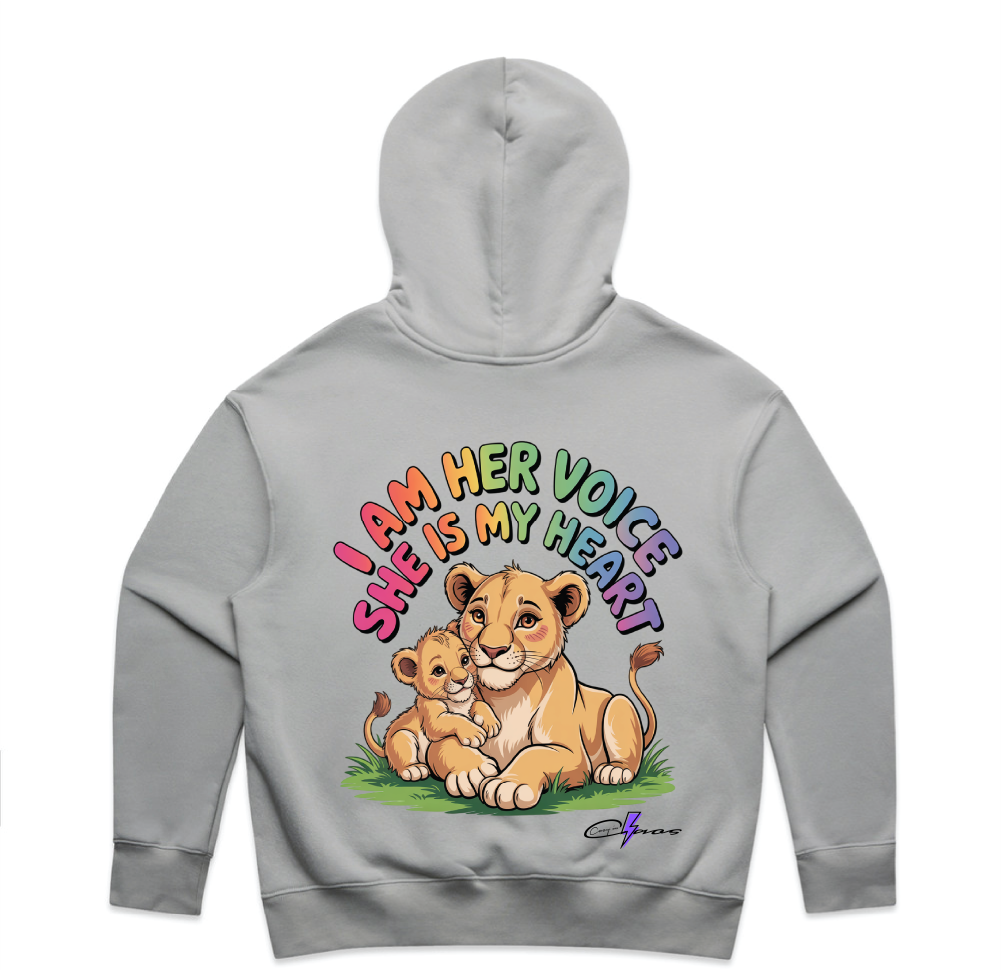 "I am her voice" Premium Women's Hoodie