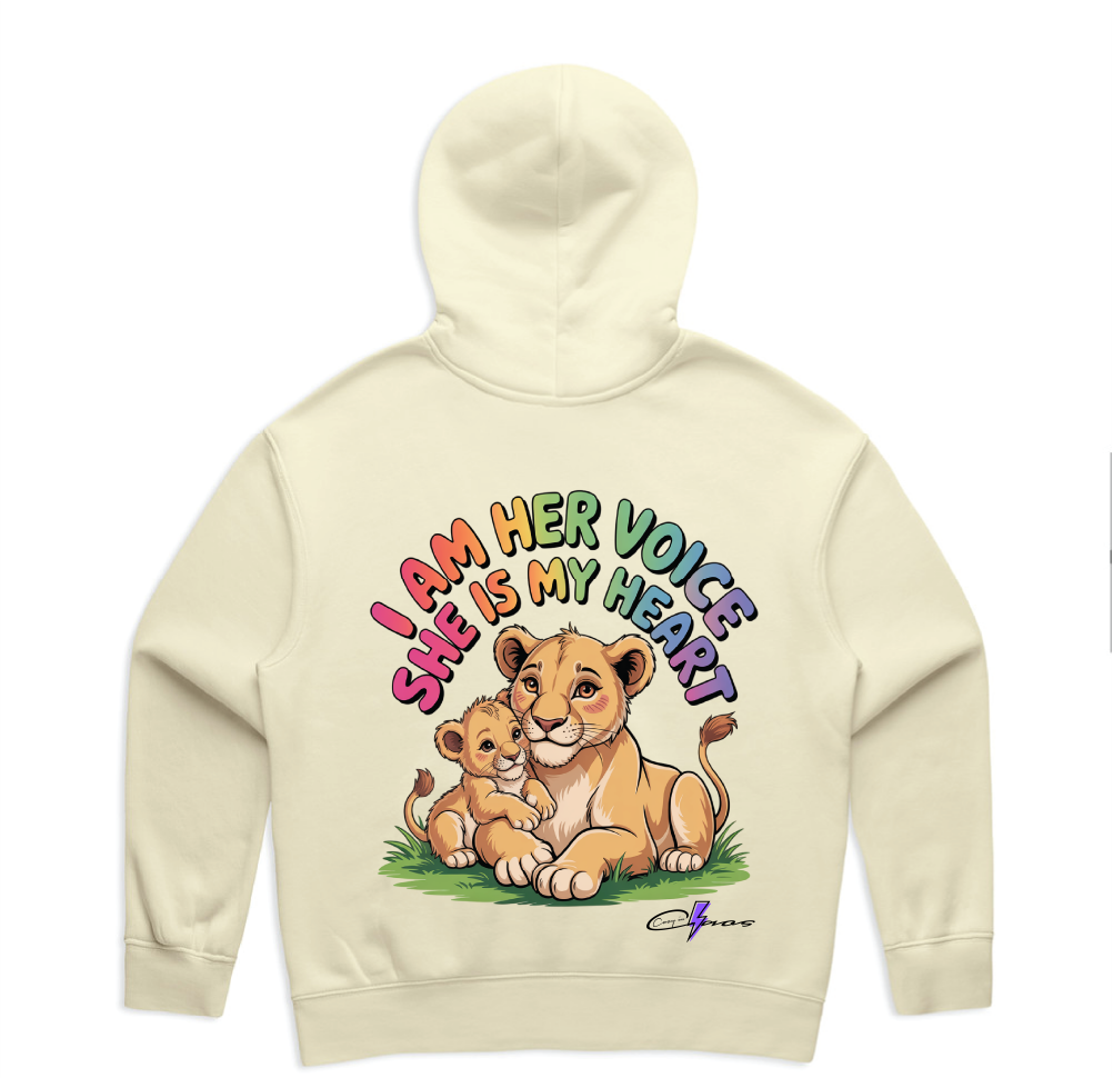 "I am her voice" Premium Women's Hoodie
