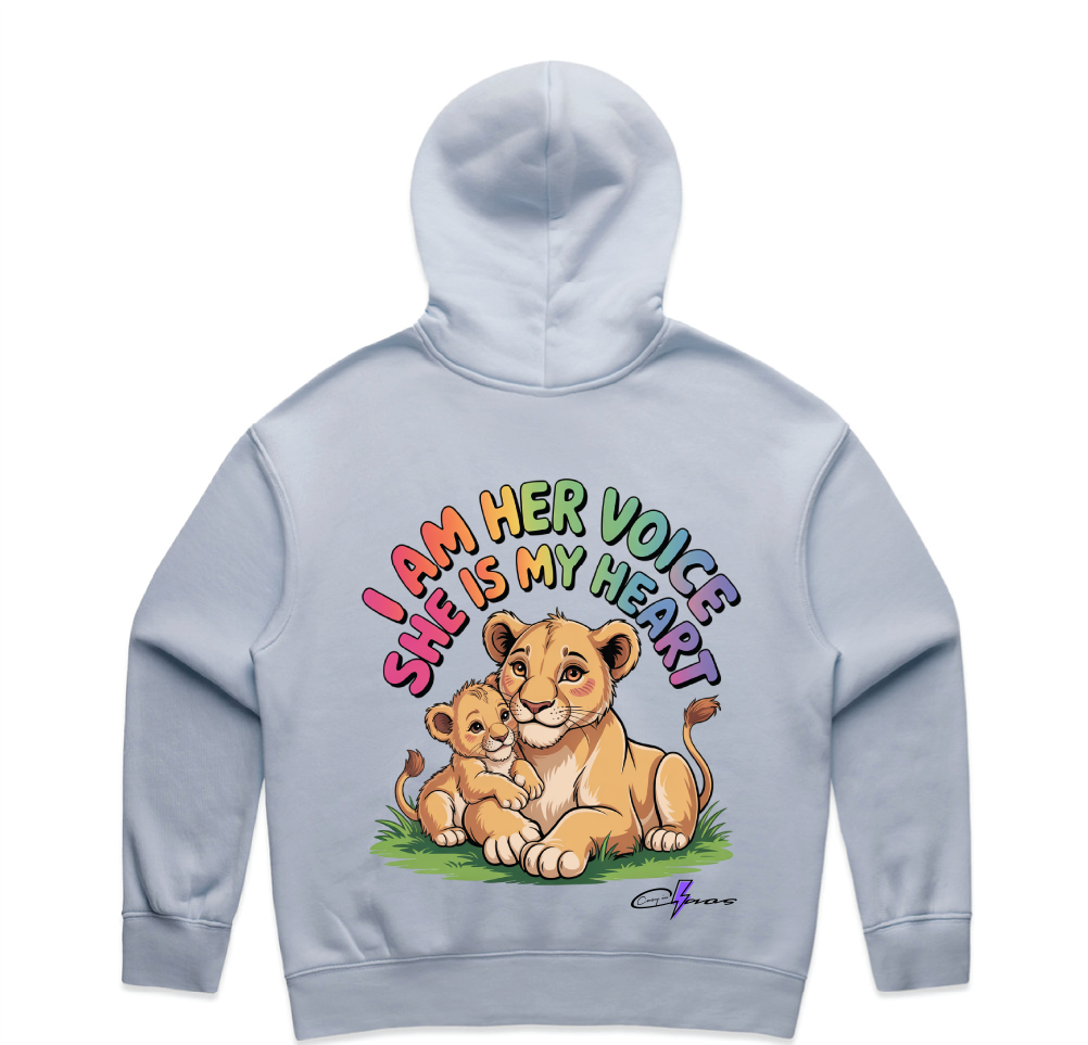 "I am her voice" Premium Women's Hoodie