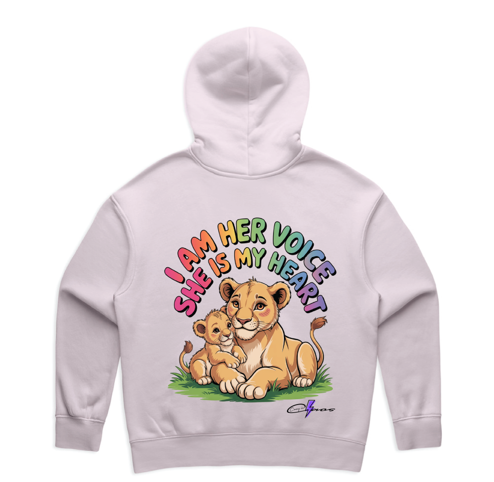 "I am her voice" Premium Women's Hoodie