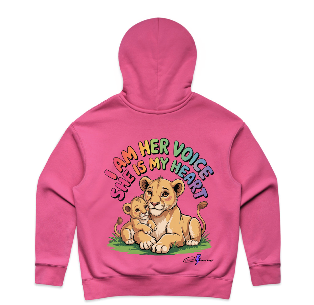 "I am her voice" Premium Women's Hoodie