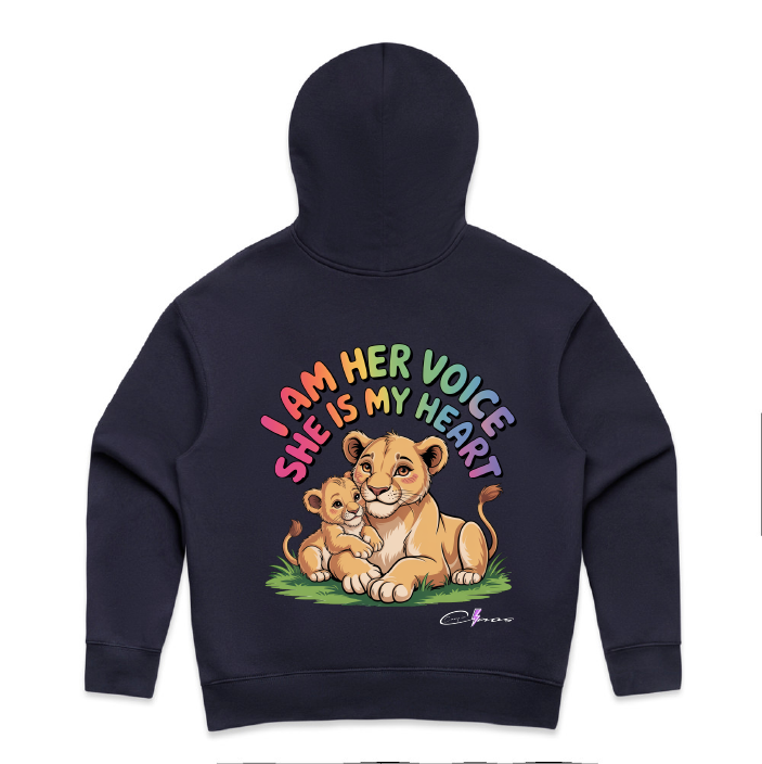 "I am her voice" Premium Women's Hoodie