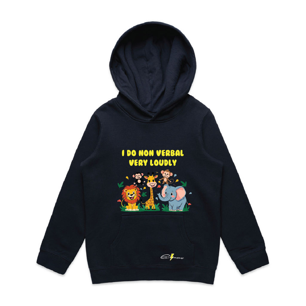 "I do non verbal very loudly" Kids & Youth Hoodie