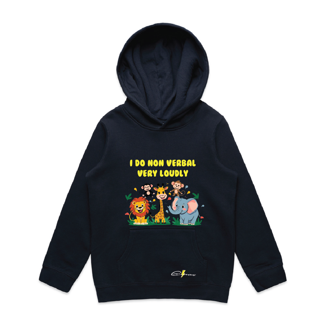 "I do non verbal very loudly" Kids & Youth Hoodie