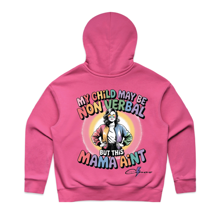 "My Child May Be Non-Verbal" Premium Women's Hoodie