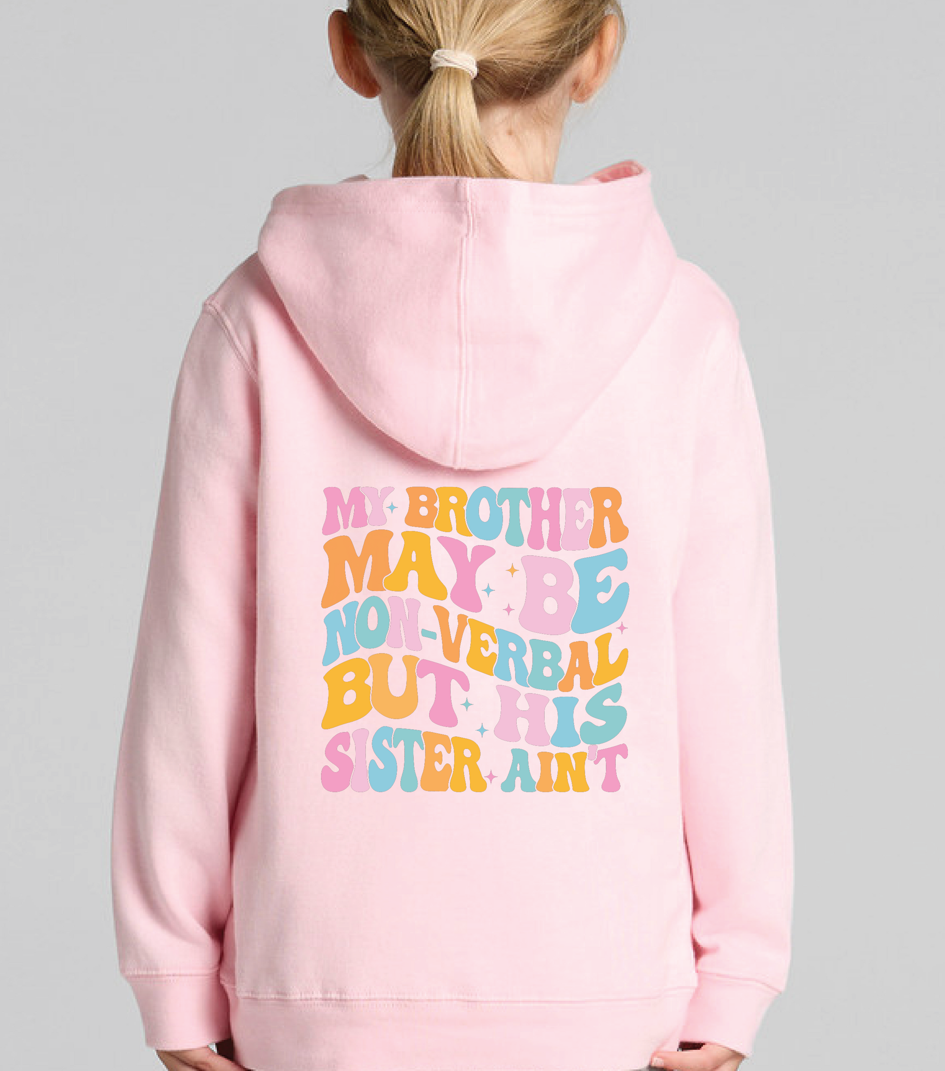 "My brother may be non verbal" Kids & Youth Hoodie
