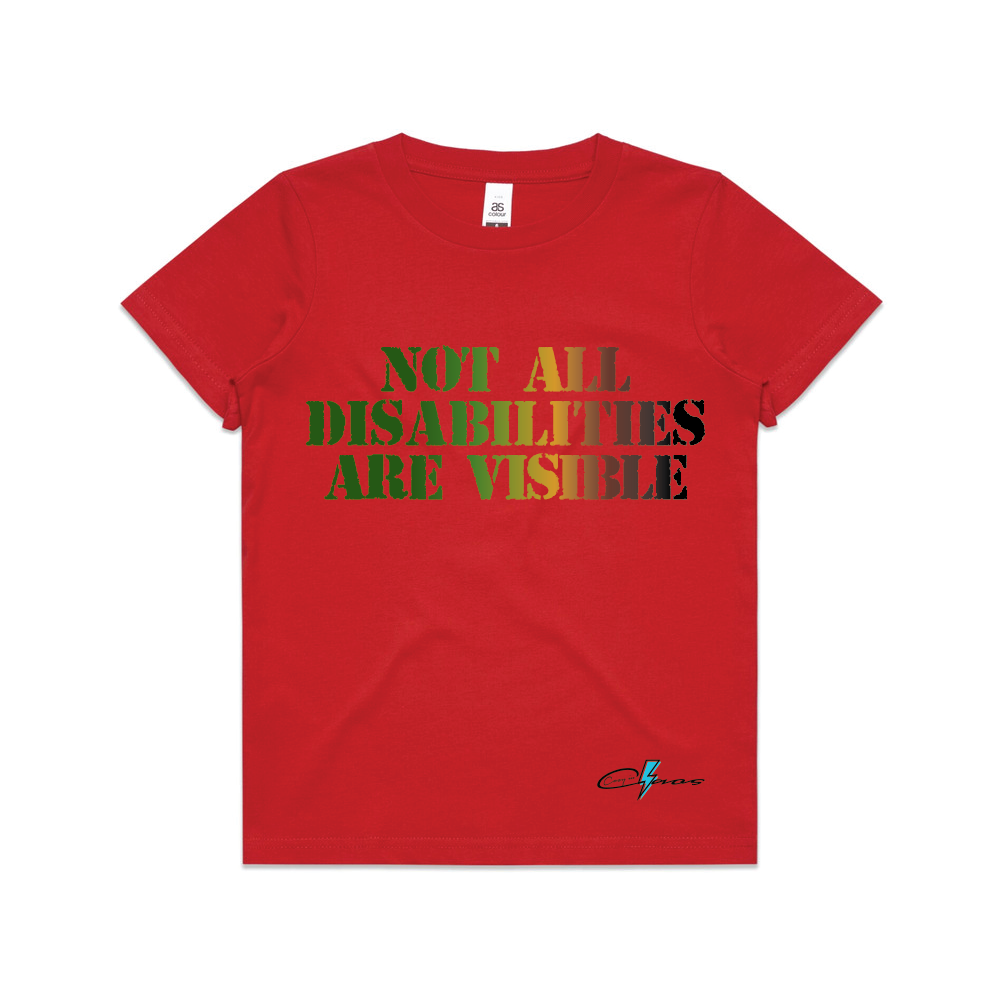 Camo "Not all disabilities are visible" Kids & Youth Tee