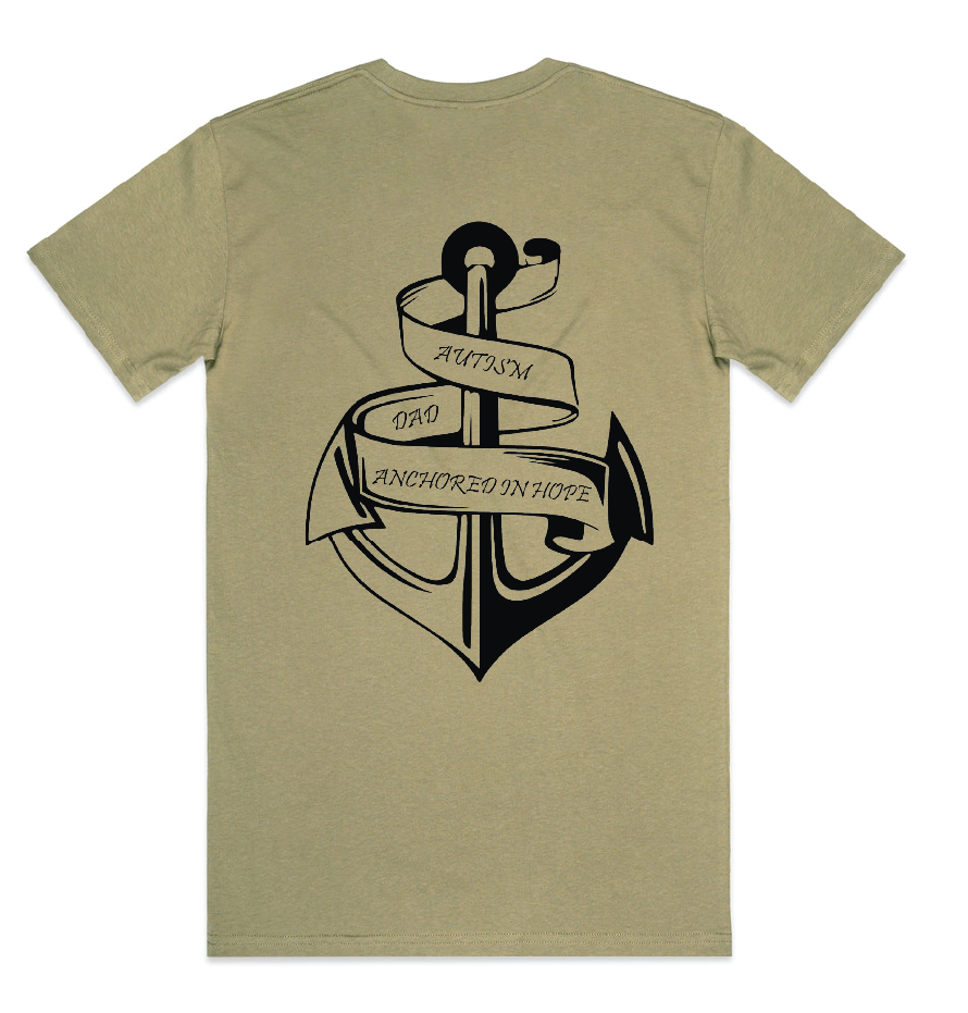 "Anchored in Hope - Autism Dad" Mens Tee