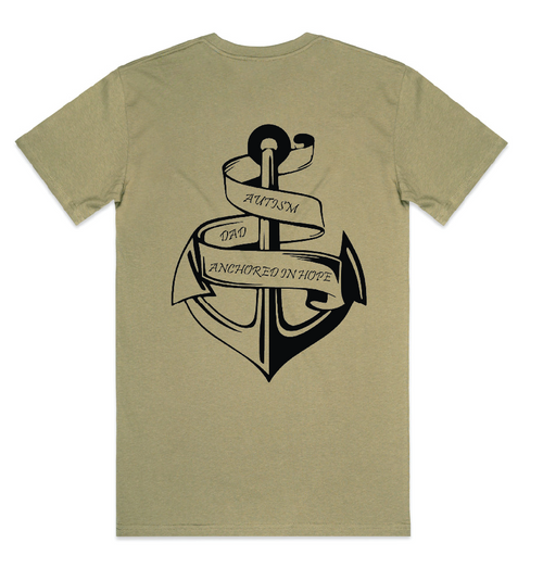 "Anchored in Hope - Autism Dad" Mens Tee