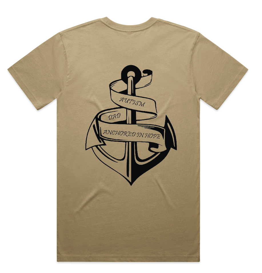 "Anchored in Hope - Autism Dad" Mens Tee