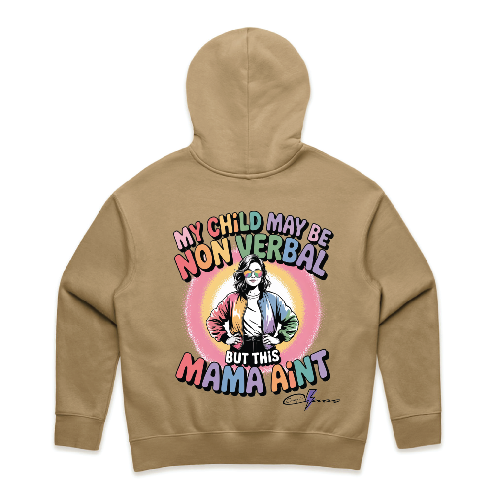 "My Child May Be Non-Verbal" Premium Women's Hoodie