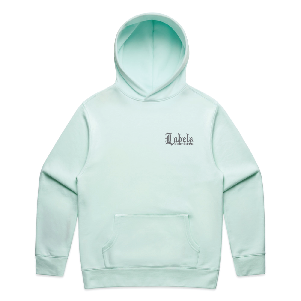 "Labels don't define" Mens Hoodie