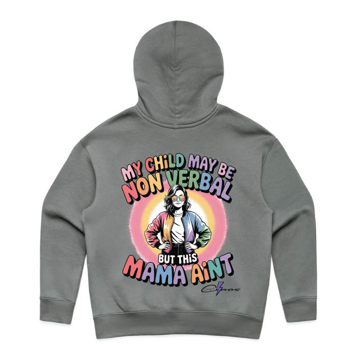 "My Child May Be Non-Verbal" Premium Women's Hoodie