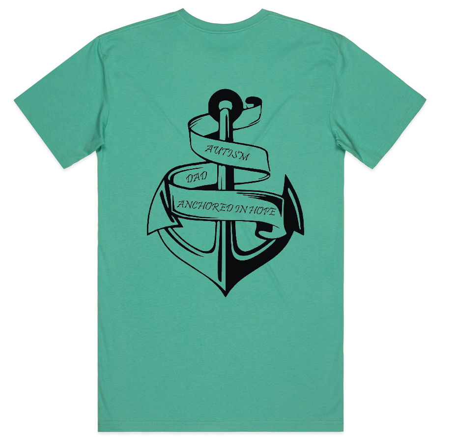 "Anchored in Hope - Autism Dad" Mens Tee