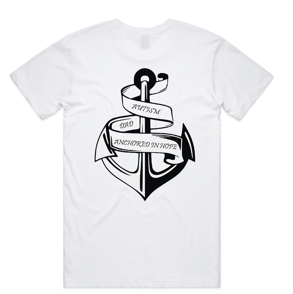 "Anchored in Hope - Autism Dad" Mens Tee