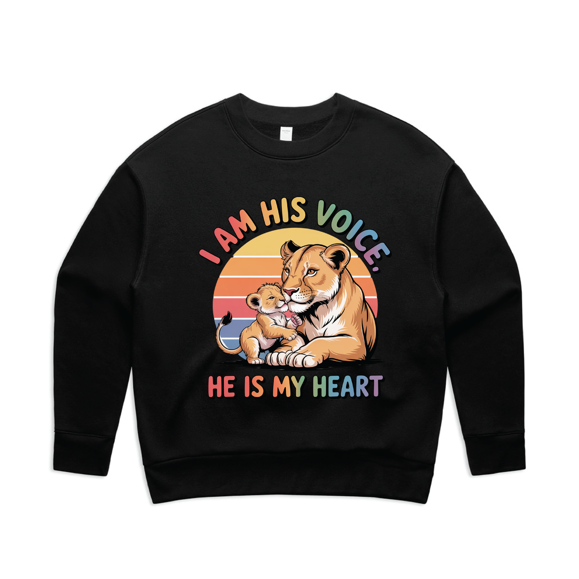"I am his voice" Premium Women's Crew